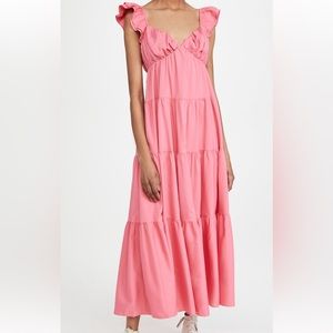 English Factory Ruffle Sleeve Maxi Dress